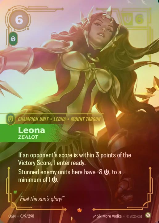 【FOIL】[Calm] Leona, Zealot [OGN-079-E]