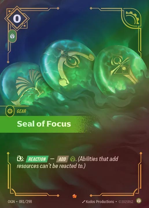 【FOIL】[Calm] Seal of Focus [OGN-081-E]