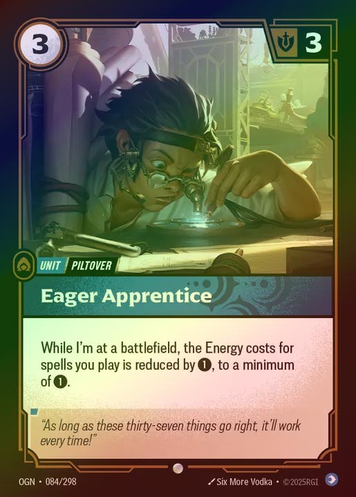 【FOIL】[Mind] Eager Apprentice [OGN-084-C]