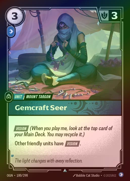 【FOIL】[Mind] Gemcraft Seer [OGN-100-U]