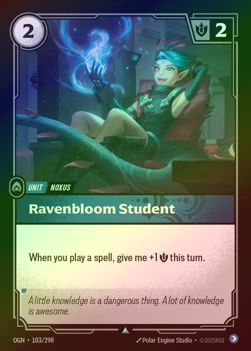 【FOIL】[Mind] Ravenbloom Student [OGN-103-U]