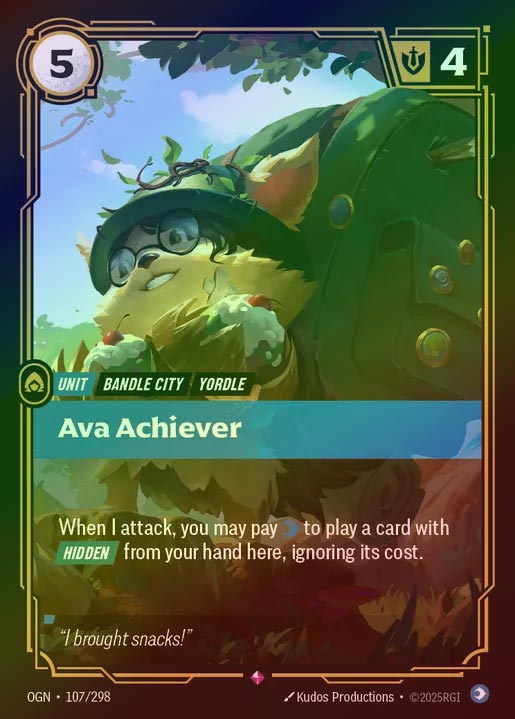 【FOIL】[Mind] Ava Achiever [OGN-107-R]