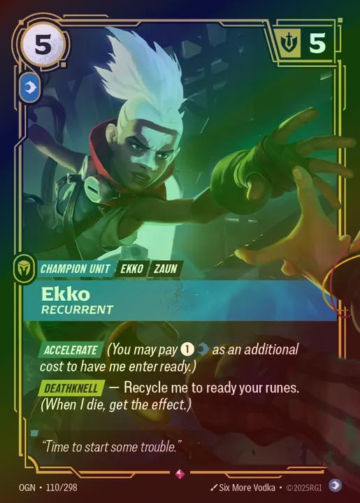 【FOIL】[Mind] Ekko, Recurrent [OGN-110-R]