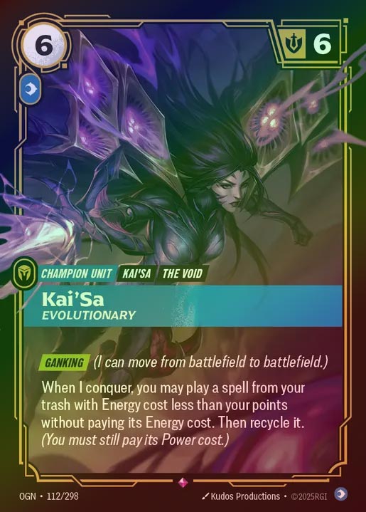 【FOIL】[Mind] Kai'Sa, Evolutionary [OGN-112-R]