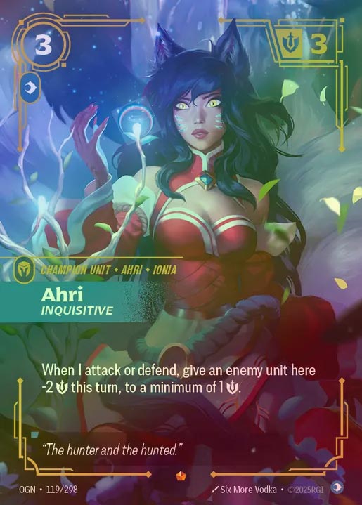 【FOIL】[Mind] Ahri, Inquisitive [OGN-119-E]
