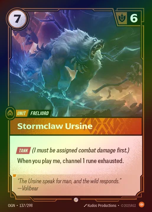 【FOIL】[Body] Stormclaw Ursine [OGN-137-C]