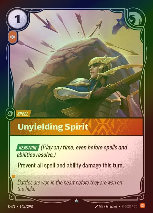 【FOIL】[Body] Unyielding Spirit [OGN-145-U]