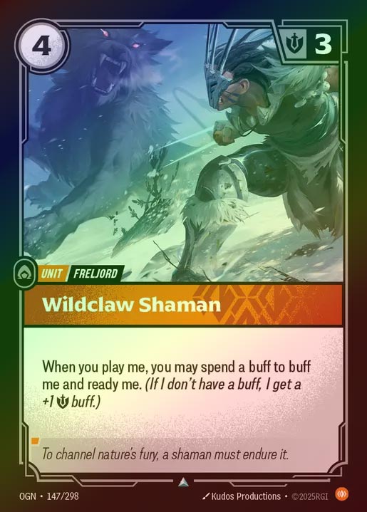 【FOIL】[Body] Wildclaw Shaman [OGN-147-U]