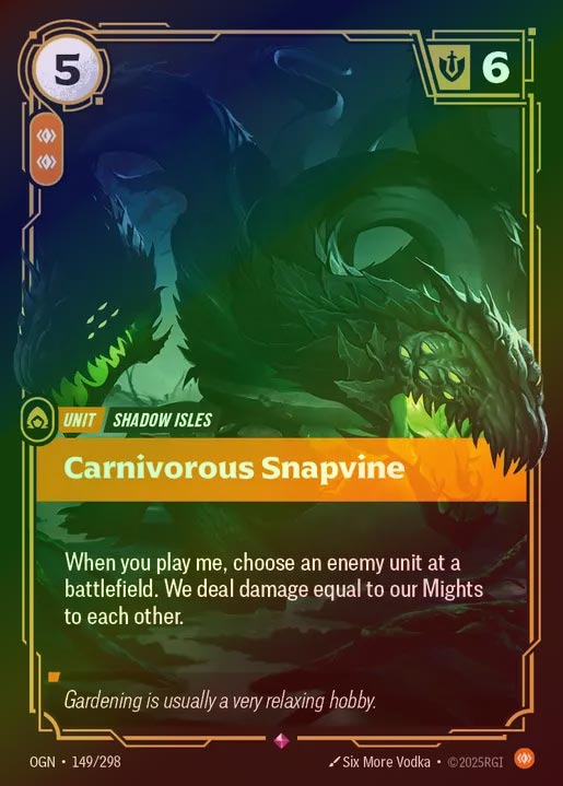 【FOIL】[Body] Carnivorous Snapvine [OGN-149-R]
