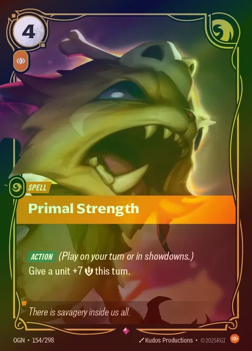 【FOIL】[Body] Primal Strength [OGN-154-R]