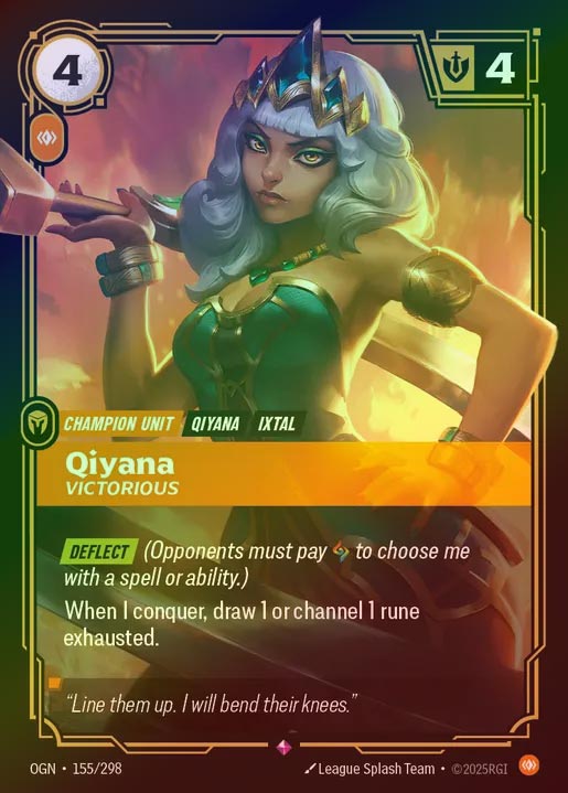 【FOIL】[Body] Qiyana, Victorious [OGN-155-R]
