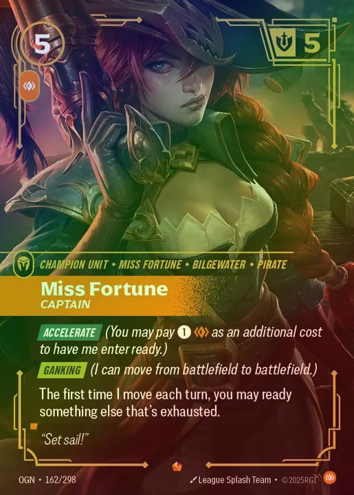 【FOIL】[Body] Miss Fortune, Captain [OGN-162-E]