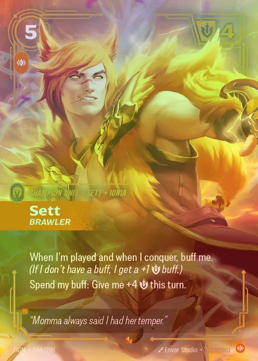 【FOIL】[Body] Sett, Brawler [OGN-164-E]