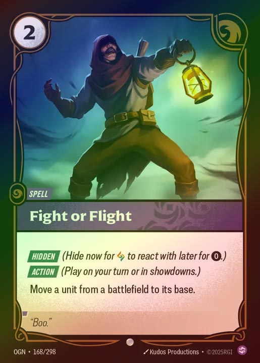 【FOIL】[Chaos] Fight or Flight [OGN-168-C]