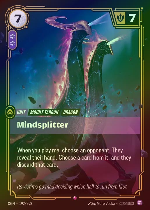 【FOIL】[Chaos] Mindsplitter [OGN-192-R]