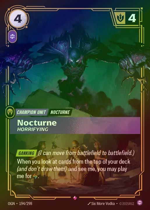 【FOIL】[Chaos] Nocturne, Horrifying [OGN-194-R]
