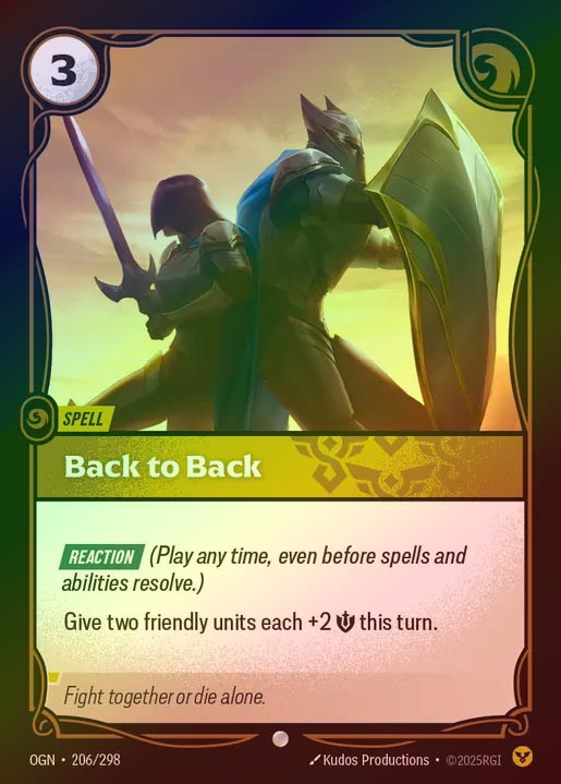 【FOIL】[Order] Back to Back [OGN-206-C]