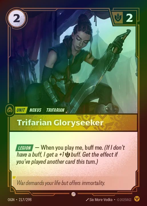 【FOIL】[Order] Trifarian Gloryseeker [OGN-217-C]