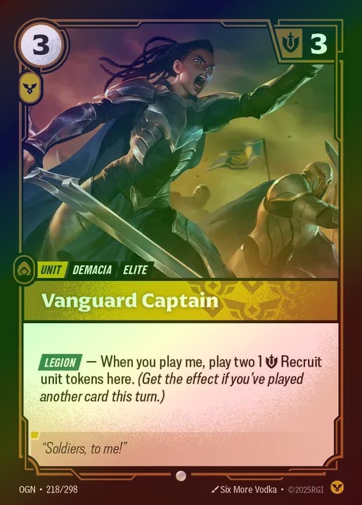 【FOIL】[Order] Vanguard Captain [OGN-218-C]