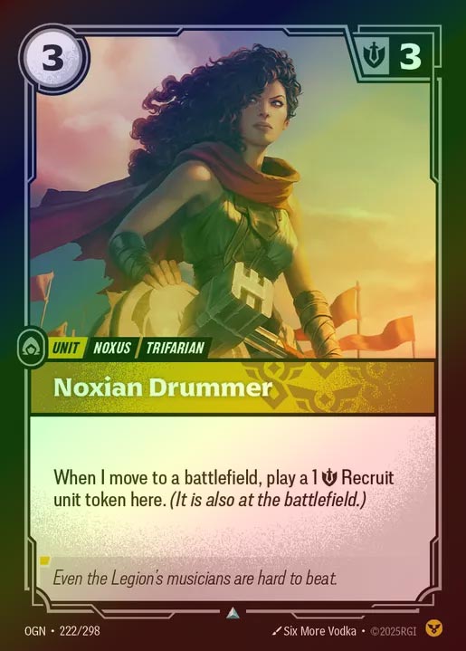 【FOIL】[Order] Noxian Drummer [OGN-222-U]