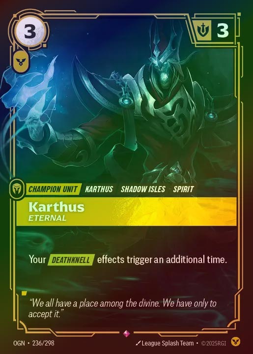 【FOIL】[Order] Karthus, Eternal [OGN-236-R]