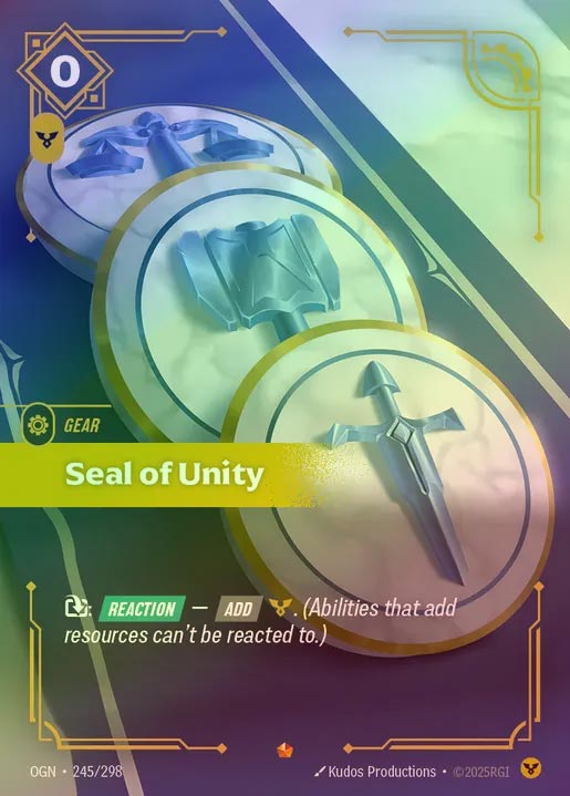 【FOIL】[Order] Seal of Unity [OGN-245-E]