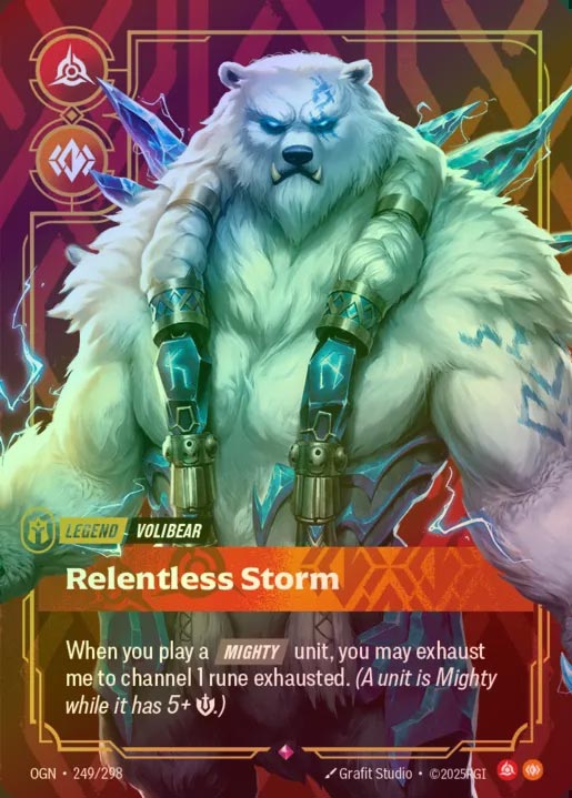 【FOIL】[Fury Body] Relentless Storm [OGN-249-R]