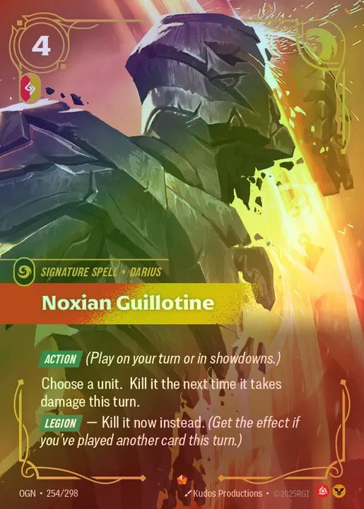 【FOIL】[Fury Order] Noxian Guillotine [OGN-254-E]