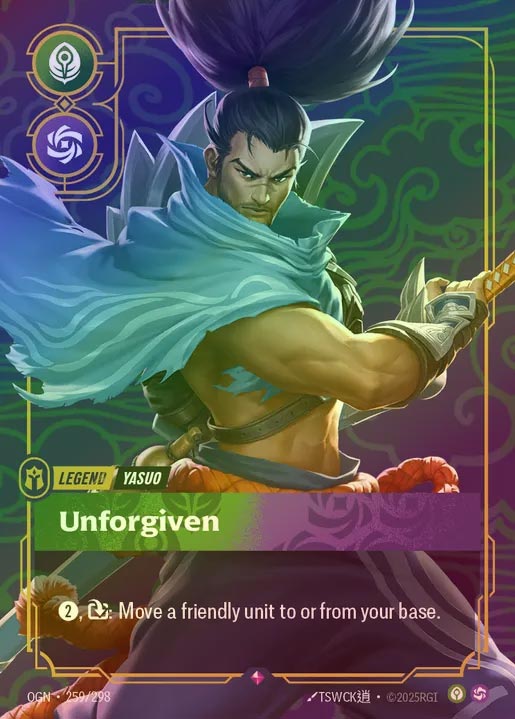 【FOIL】[Calm Chaos] Unforgiven [OGN-259-R]
