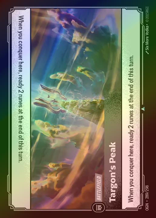 【FOIL】[Colorless] Targon's Peak [OGN-289-U]