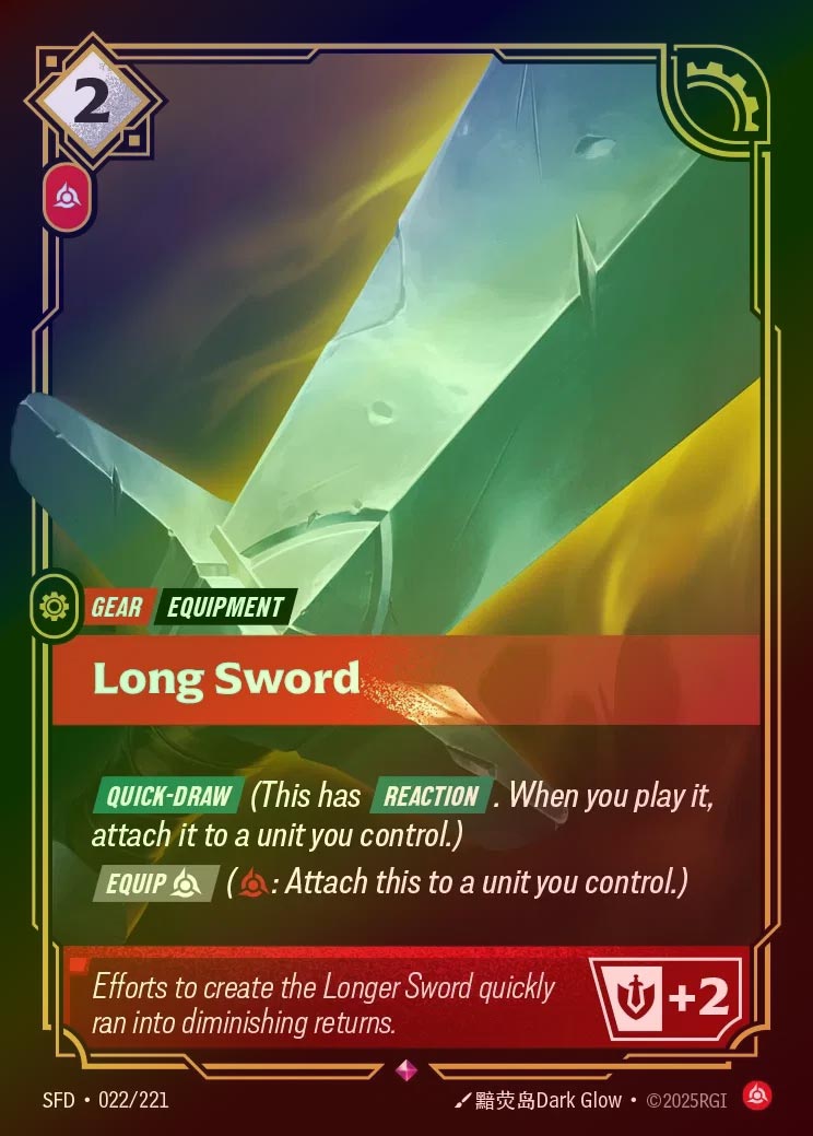 【FOIL】[Fury] Long Sword [SFD-022-R]