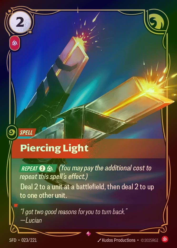 【FOIL】[Fury] Piercing Light [SFD-023-R]