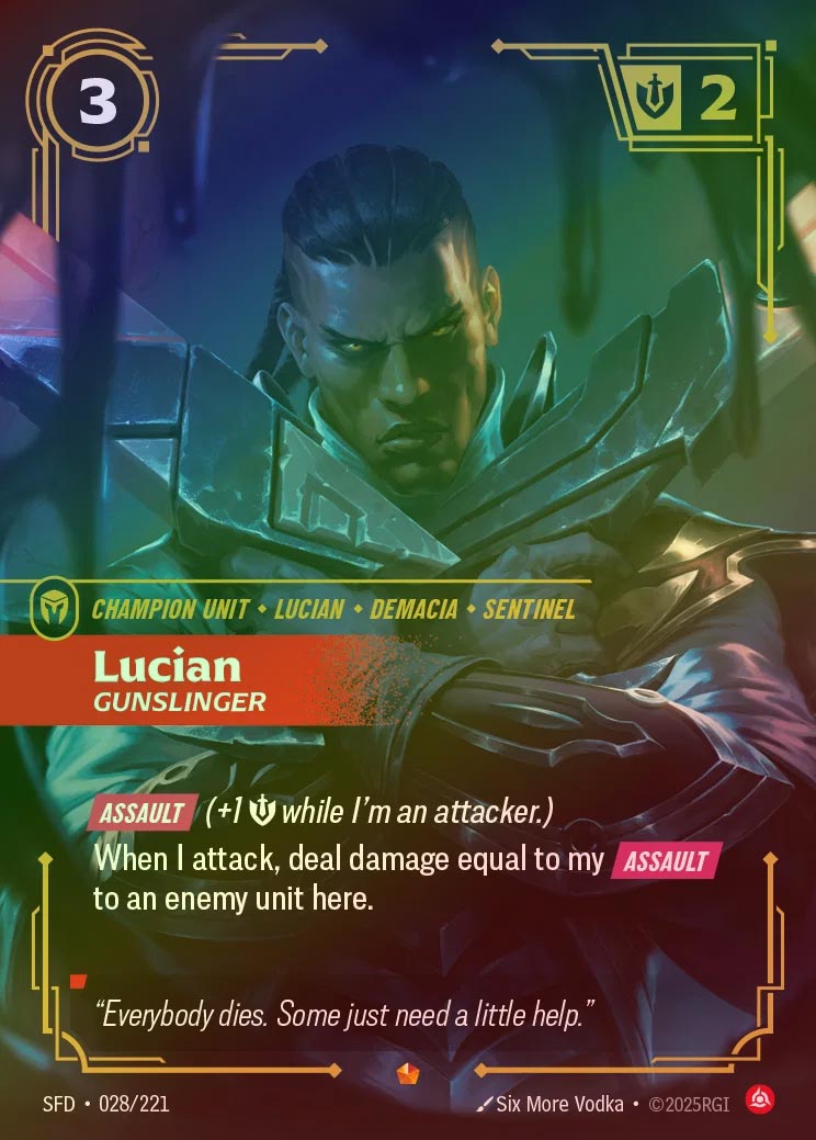 【FOIL】[Fury] Lucian, Gunslinger [SFD-028-E]