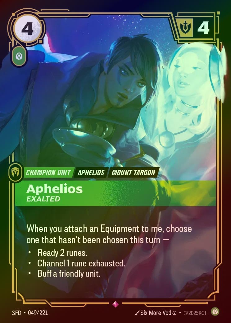【FOIL】[Calm] Aphelios, Exalted [SFD-049-R]