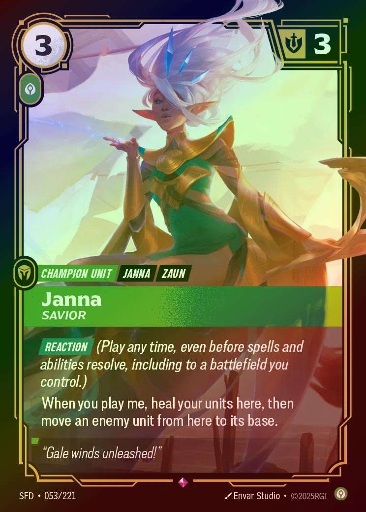 【FOIL】[Calm] Janna, Savior [SFD-053-R]