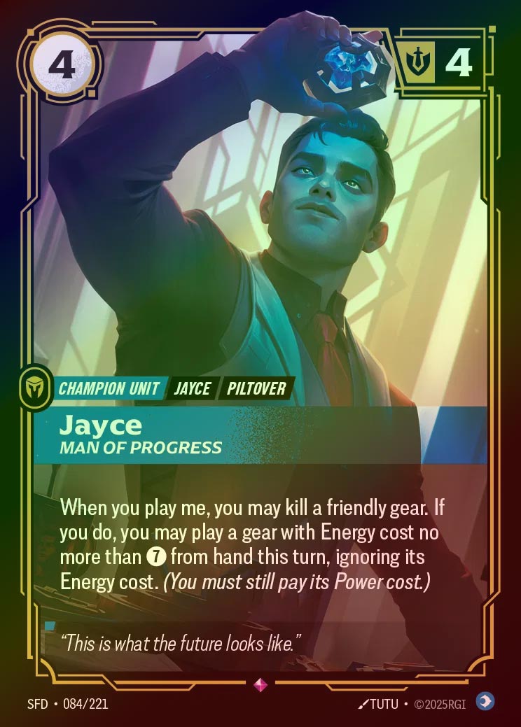 【FOIL】[Mind] Jayce, Man of Progress [SFD-084-R]