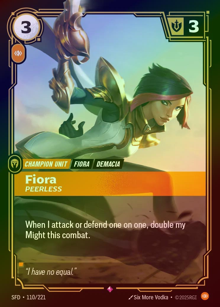 【FOIL】[Body] Fiora, Peerless [SFD-110-R]