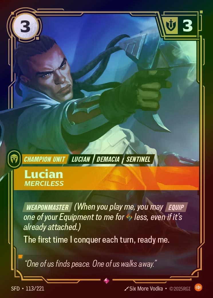 【FOIL】[Body] Lucian, Merciless [SFD-113-R]