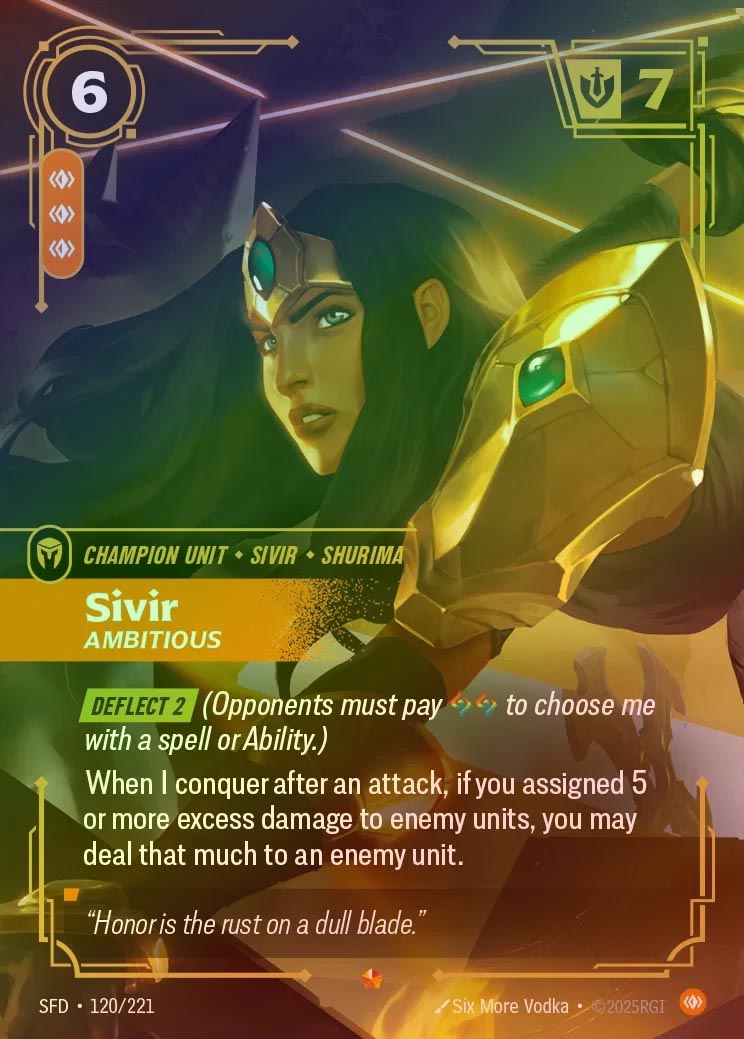 【FOIL】[Body] Sivir, Ambitious [SFD-120-E]