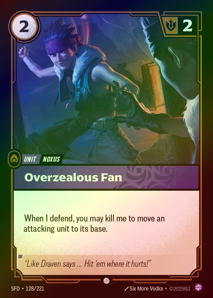 【FOIL】[Chaos] Overzealous Fan [SFD-128-C]