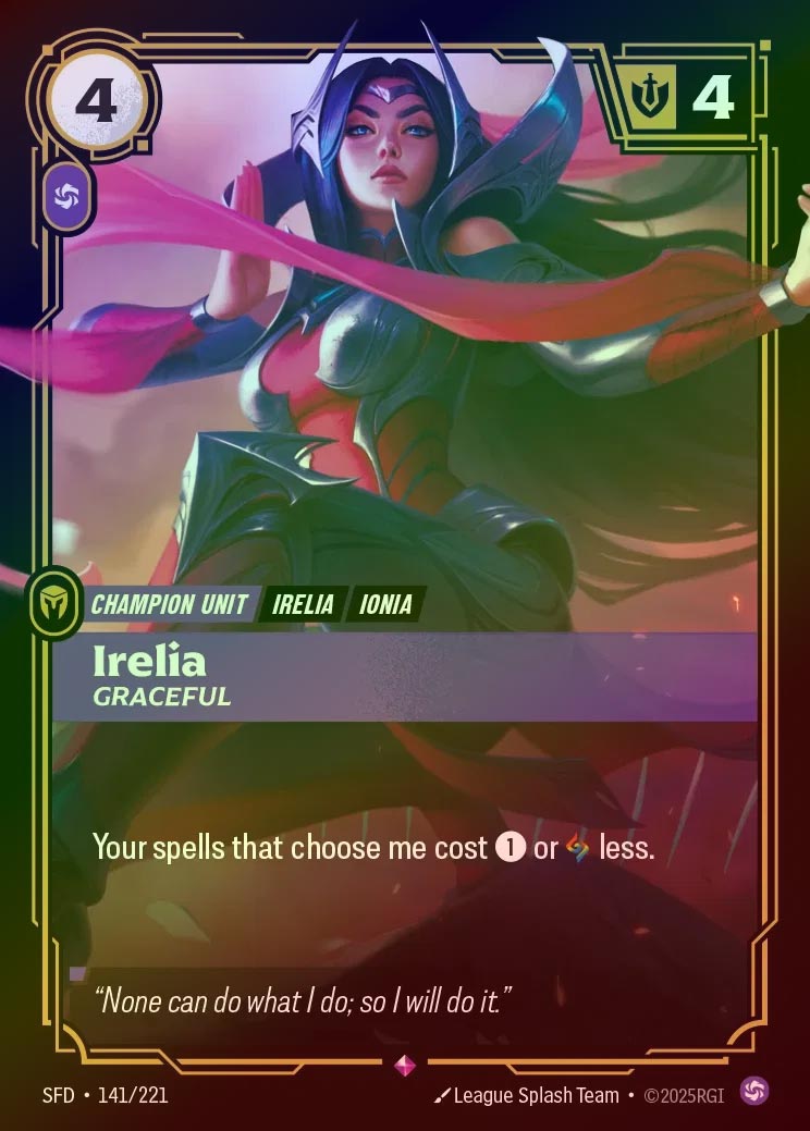 【FOIL】[Chaos] Irelia, Graceful [SFD-141-R]