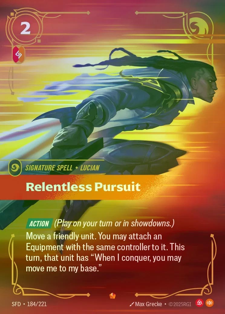 【FOIL】[Fury Body] Relentless Pursuit [SFD-184-E]