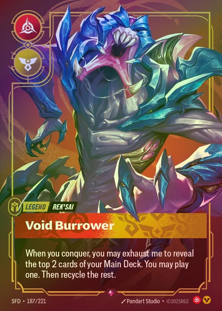 【FOIL】[Fury Order] Rek'Sai, Void Burrower [SFD-187-R]