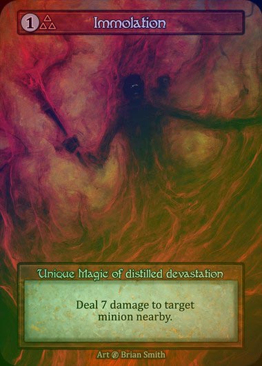 【FOIL】[Fire] Immolation [beta-Unique]