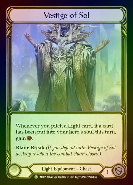 【GF】[Light] Vestige of Sol [FAB017] Gold Foil《クーポン使用不可》