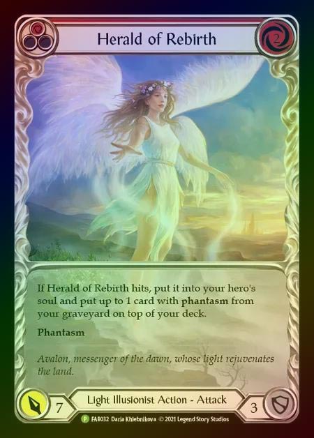 【RF】[Light Illusionist] Herald of Rebirth (red) [FAB032] (Promo) Rainbow Foil