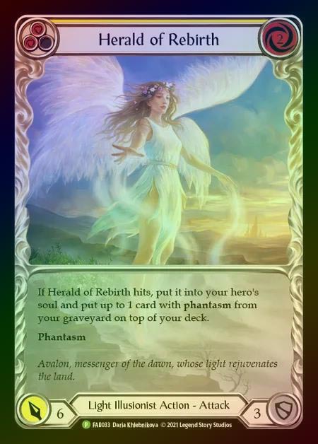 【RF】[Light Illusionist] Herald of Rebirth (yellow) [FAB033] (Promo) Rainbow Foil