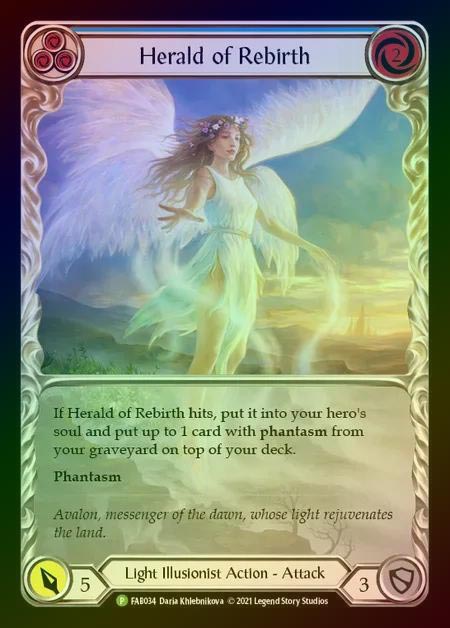 【RF】[Light Illusionist] Herald of Rebirth (blue) [FAB034] (Promo) Rainbow Foil