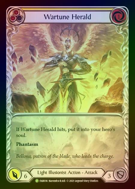 【RF】[Light Illusionist] Wartune Herald (yellow) [FAB036] (Promo) Rainbow Foil