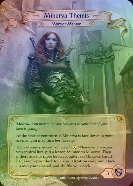 【RF】[Warrior] Minerva Themis [FAB044] (Promo) Rainbow Foil